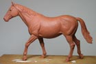 Horse 20 cms high modelled in wax for a giftware company